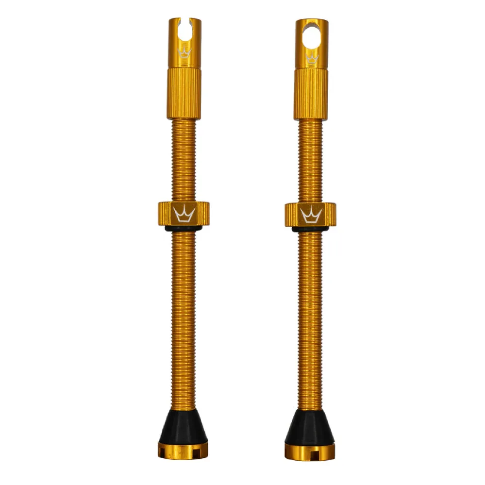 PEATY'S x Chris King MK2 Presta 80 mm slanglösa ventiler (x2) Guld