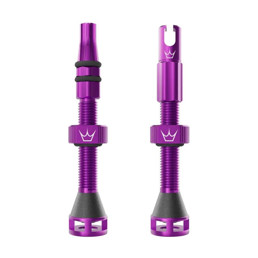 PEATY'S HOLESHOT FAST FLOW 42 mm slanglösa ventiler (x2) Violett