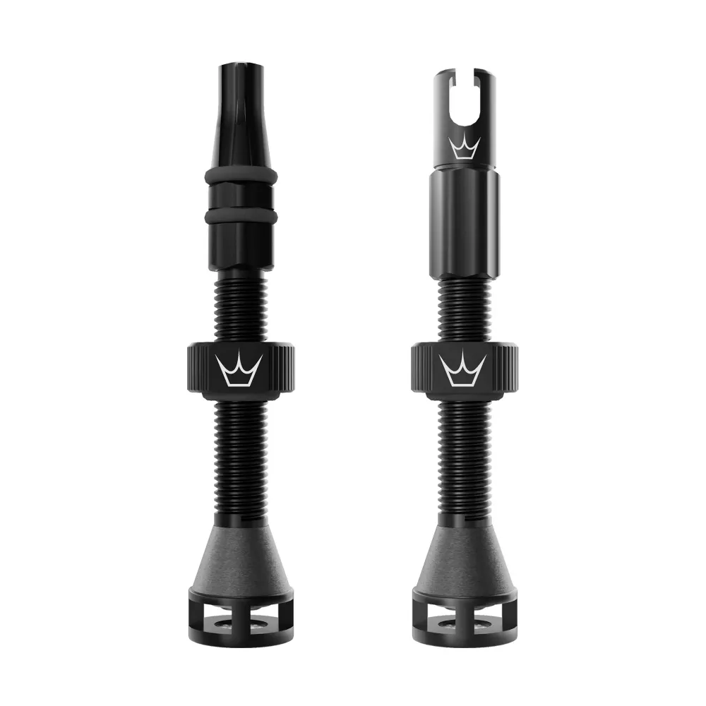 PEATY'S HOLESHOT FAST FLOW 42 mm slanglösa ventiler (x2) Svart