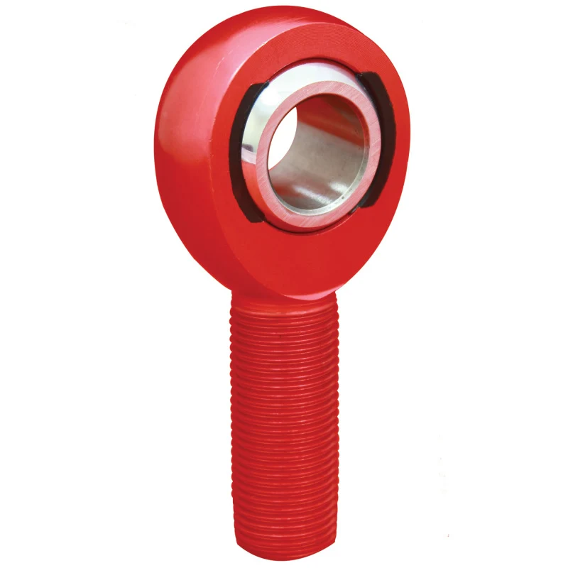 QA1 Series Endura Rod End - Male/Left Hand - .375in Bore x 3/8-24 - Red Aluminum