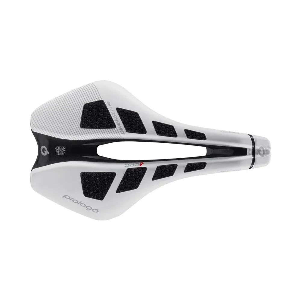 Sadel PROLOGO DIMENSION CPC Tirox skenor bredd 143mm Vit