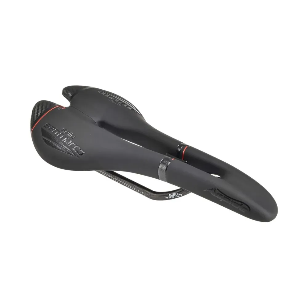 Sadel SAN MARCO ASPIDE CARBON FX OPEN FIT NARROW Kolfiberskenor