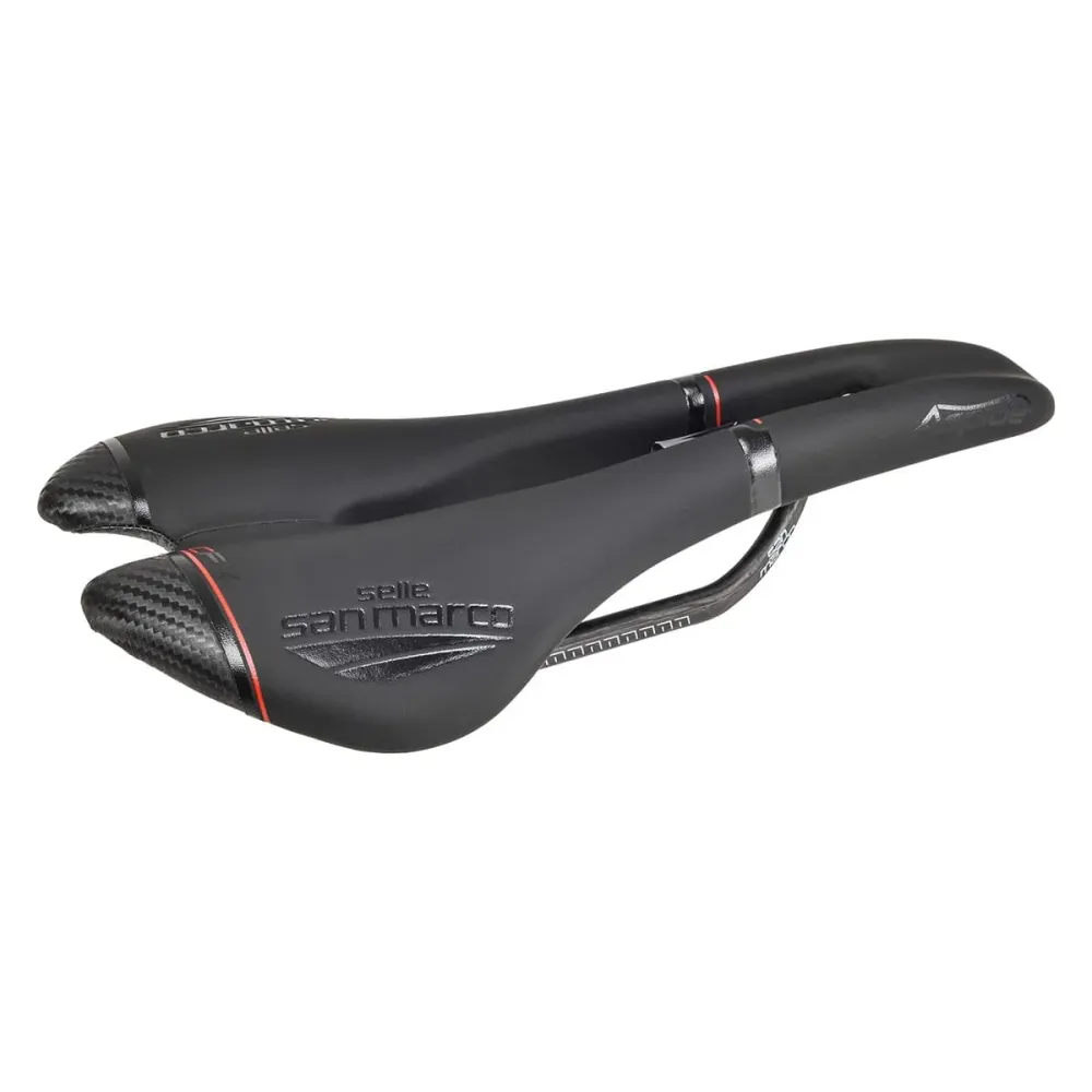 Sadel SAN MARCO ASPIDE CARBON FX OPEN FIT NARROW Kolfiberskenor