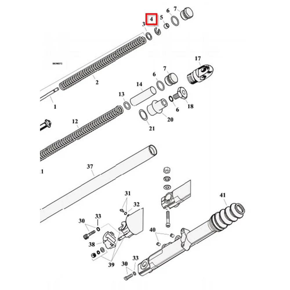 Seat Cartridge Framgaffel FLD 12-15; FXDLS 16-17; Touring 02-16