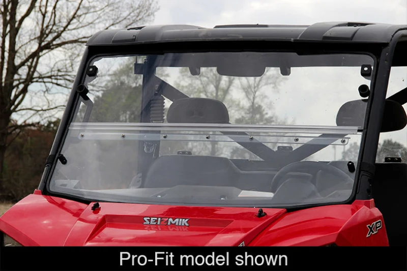 Seizmik 10-14 Polaris 400-570 Ranger Mid-Size - 1.75 . Versa-Fold Windshield - UV Resistant Poly