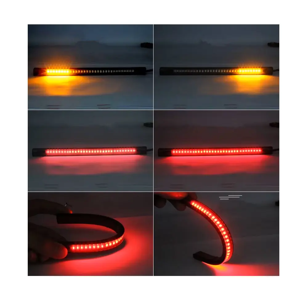 SMP 3 i 1 LED Bakljus / Blinkers MC Flexible Strip