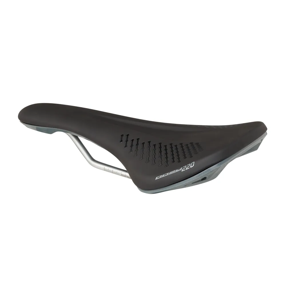 SPANK OOZY 220 144 mm sadel CrN/Ti skenor Grå