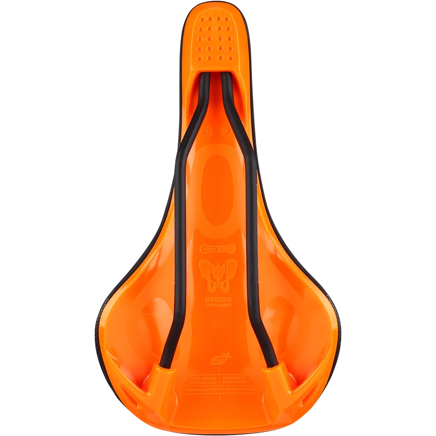 SPANK SPIKE 160 Lädersadel CrMo Rails Orange