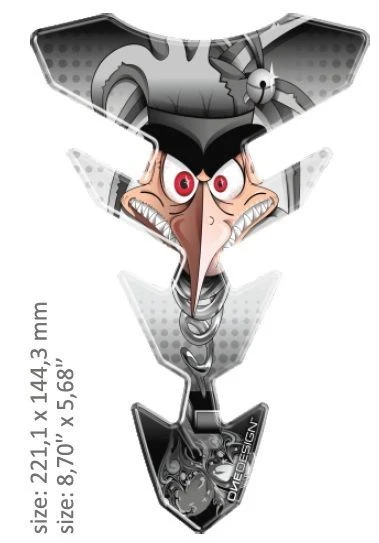 Tankpad "Slim Face" - silver/grå