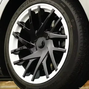 18" Tesla 3 Highland Full Rim navkapsel i ljussvart/vitt