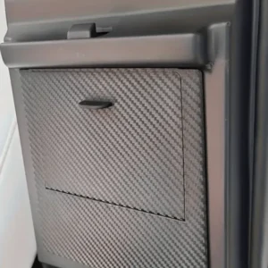 Tesla Model 3/Y ARMREST Hidden Storage Magnetic Lock Carbon Fiber Style Finish