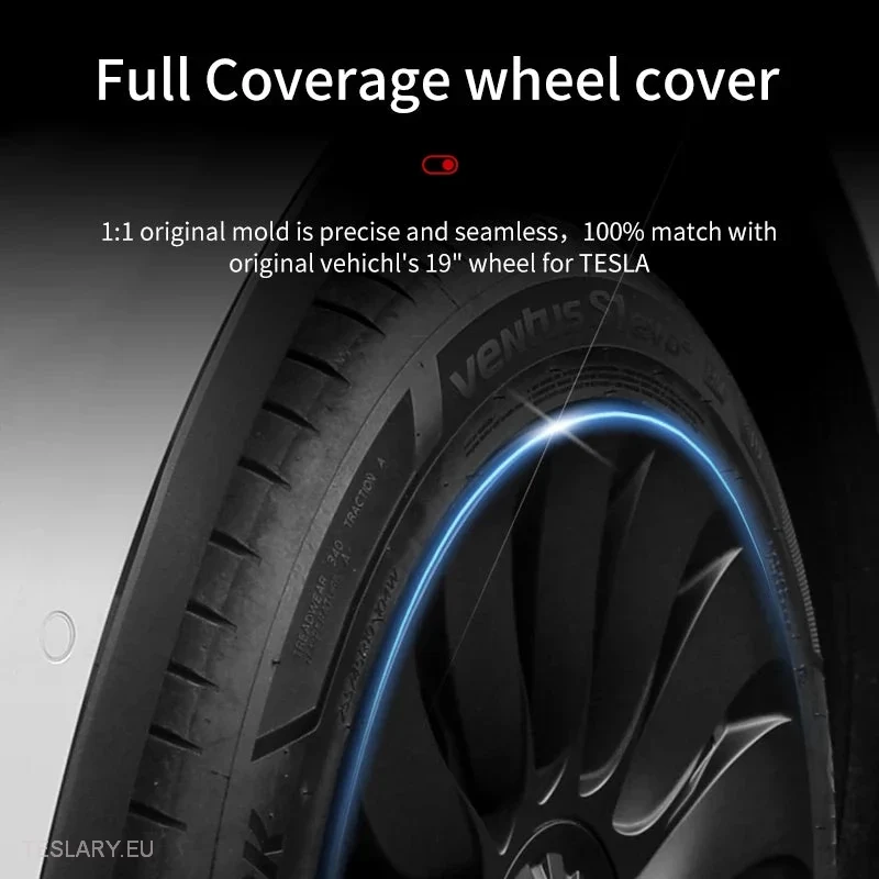 Tesla Model Y 19" Fulltäckande Storm-hjulkapslar - Gun Metal Grey