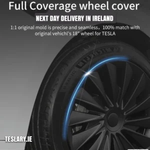 Tesla Model 3+ Highland 18" Hjulkapslar i bladformat - mattsvarta
