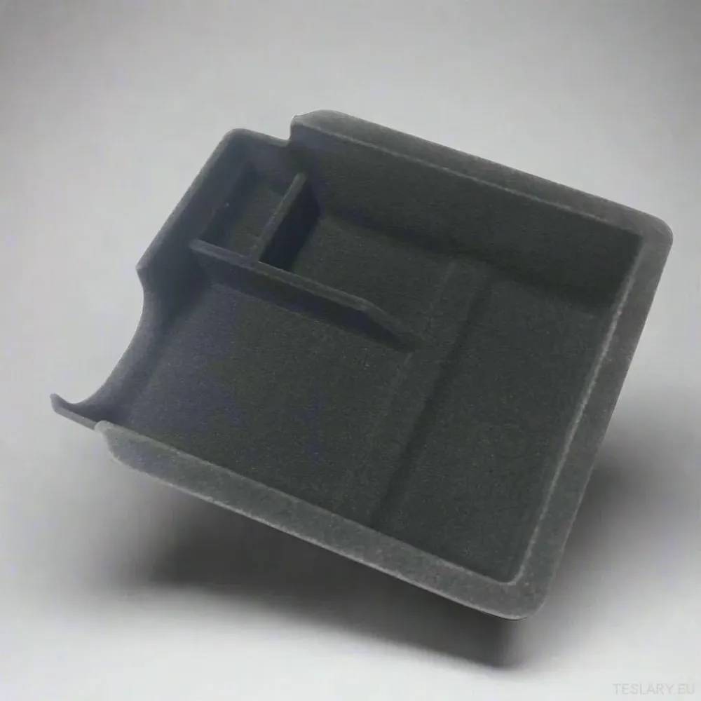 Tesla Model Y/3 Organizer Center Console bak (flockad)