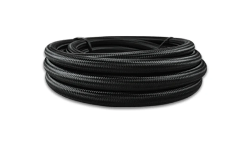 Vibrant -6 Black Nylon Braided Flex Hose w/PTFE Liner (150ft Roll)