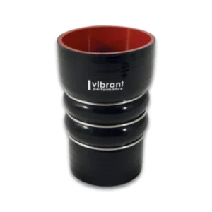 Vibrant Silicone Coupling 4 Ply Aramid CAC Transition Hose 4in x 3.5in Inlet/Outlet - Black