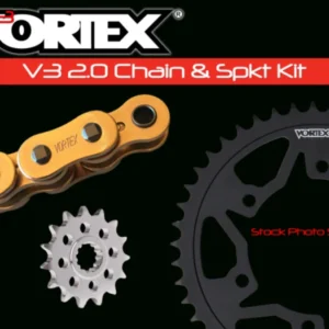 Vortex Racing V3 2.0 Chain and Sprocket Kit 2910-17,435CS-45,G525SX3-116- Gold