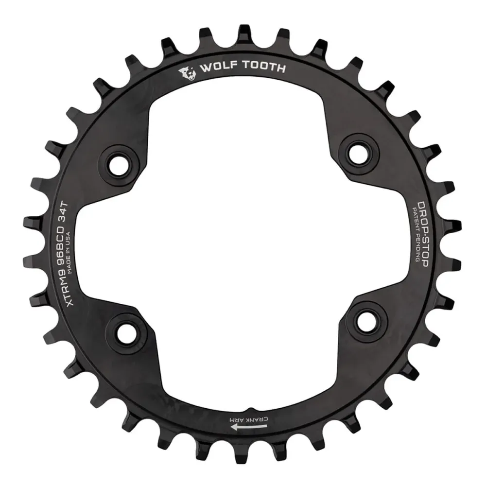 WOLF TOOTH 96 BCD 9/10/11/12V Shimano XTR M9000/M9020 4 hål 96 mm svart monokedjehjul