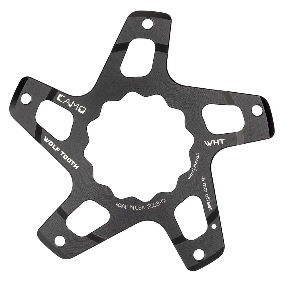 WOLF TOOTH CAMO M5 White Industries Direct Mount Offset vevparti stjärna -5mm Svart