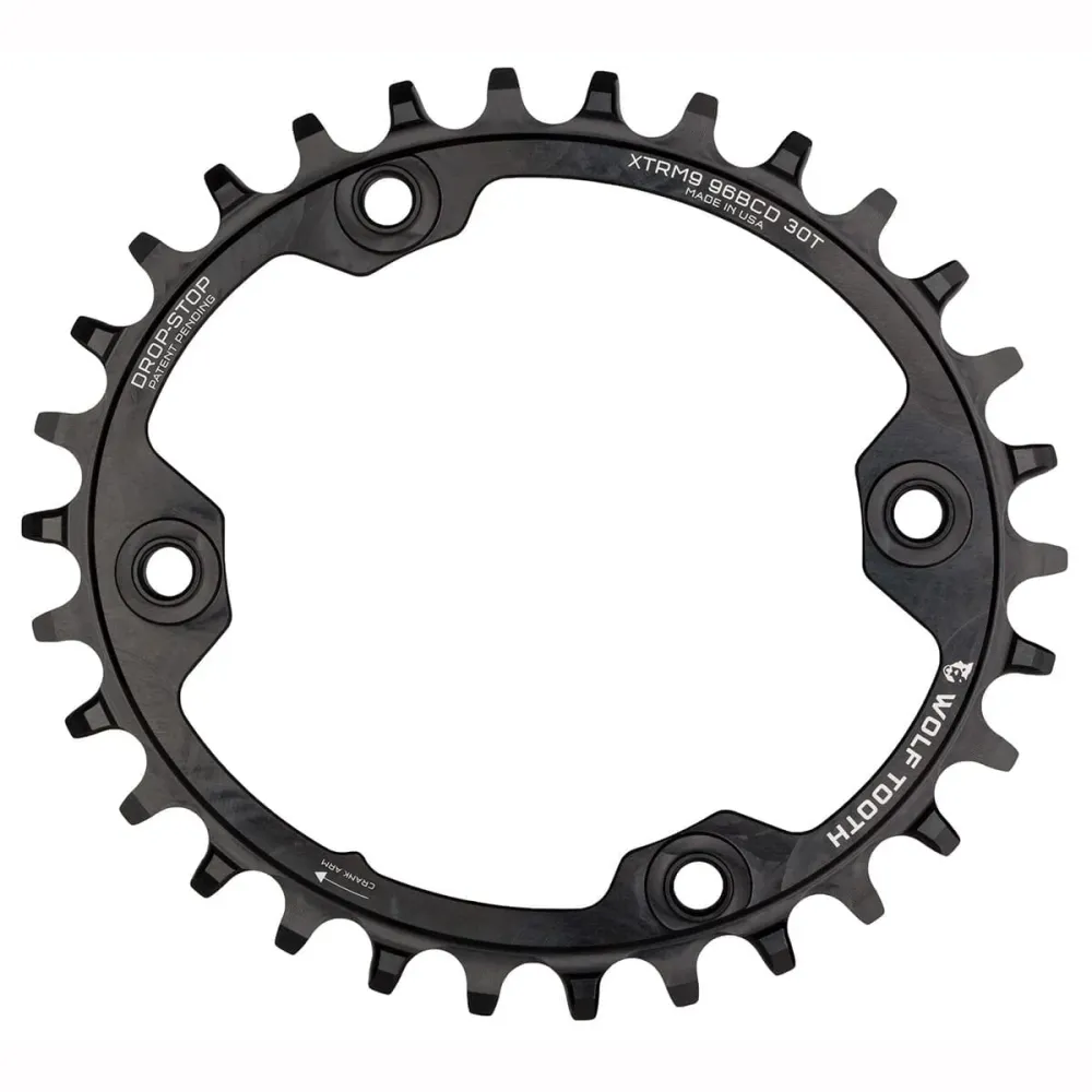 WOLF TOOTH ELLIPTICAL 96 BCD 11V Shimano XTR M9000/9020 4 hål 96 mm svart Mono Oval kedjehjul