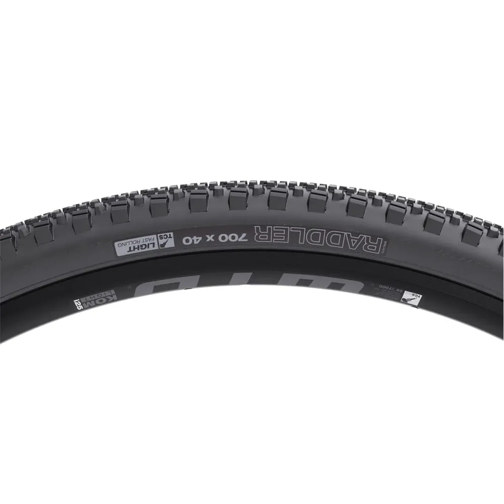 WTB RADDLER TCS LIGHT FAST ROLLING DUAL DNA SG2 700x40c Tubeless Ready Förstärkt svart däck