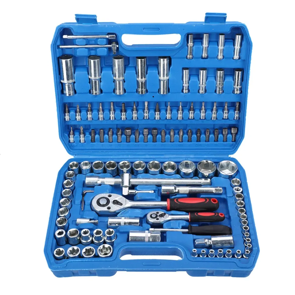 108-delars Skruvnyckelset – 1/4" & 1/2" CR40 Stål Hylsnyckelsats med Väska
