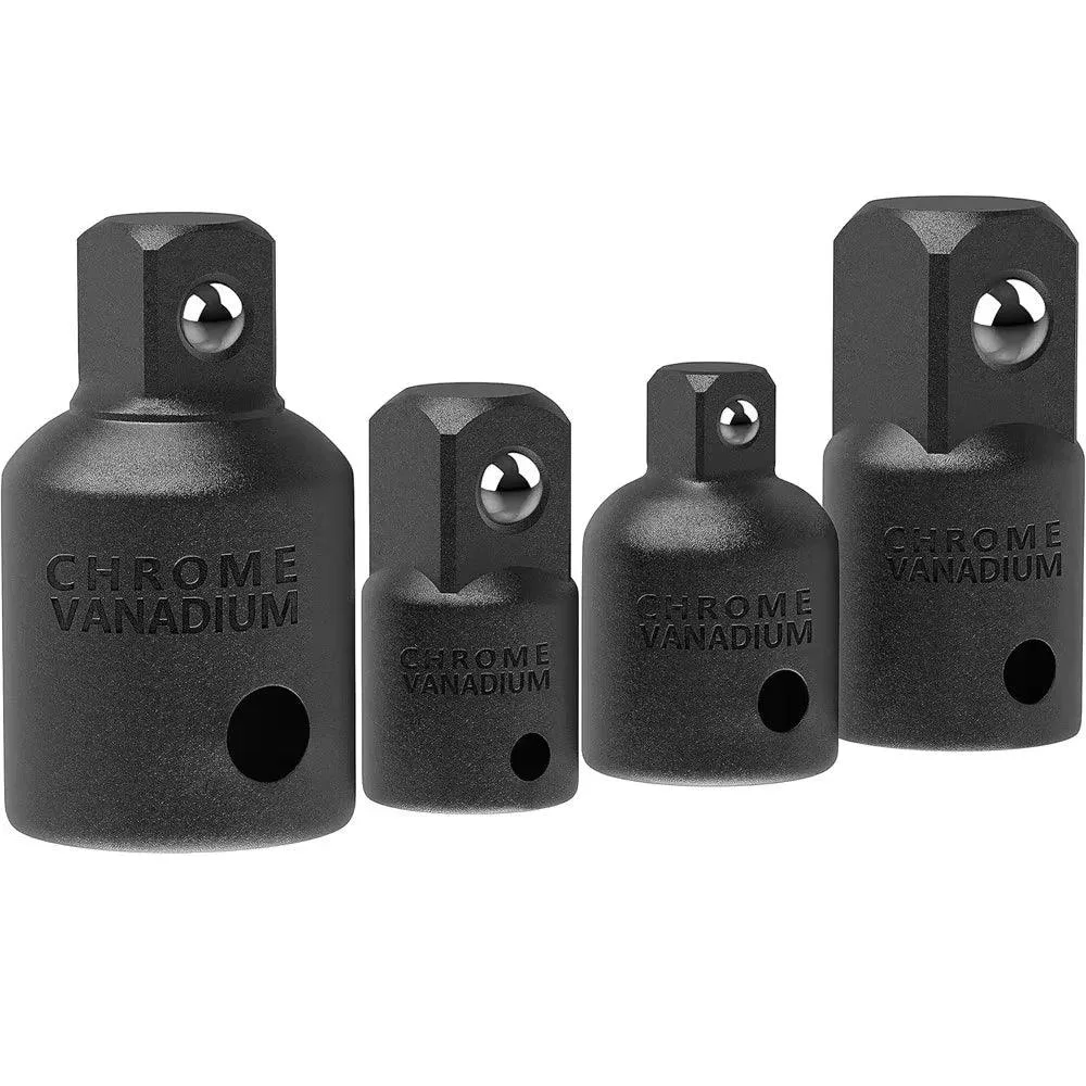 4-delars Hylsadapter Set 1/2" 3/8" 1/4" - Professionell Reducer för Skruvdragare & Skiftnycklar
