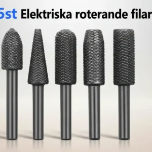 5-delars Roterande Raspfilsset Stål 6mm Skaft - DAZZLEEX Dubbelskärare för Metall & Trä