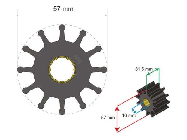 Albinus, Premium Impeller pn 06-01-012