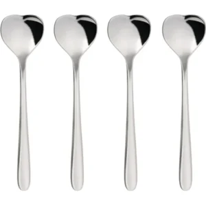 Alessi Kaffesked BIG LOVE, set i 4 delar, 10 cm, silver