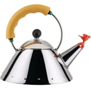 Alessi Kettle vattenkokare 1 liter, rostfritt stål/gul