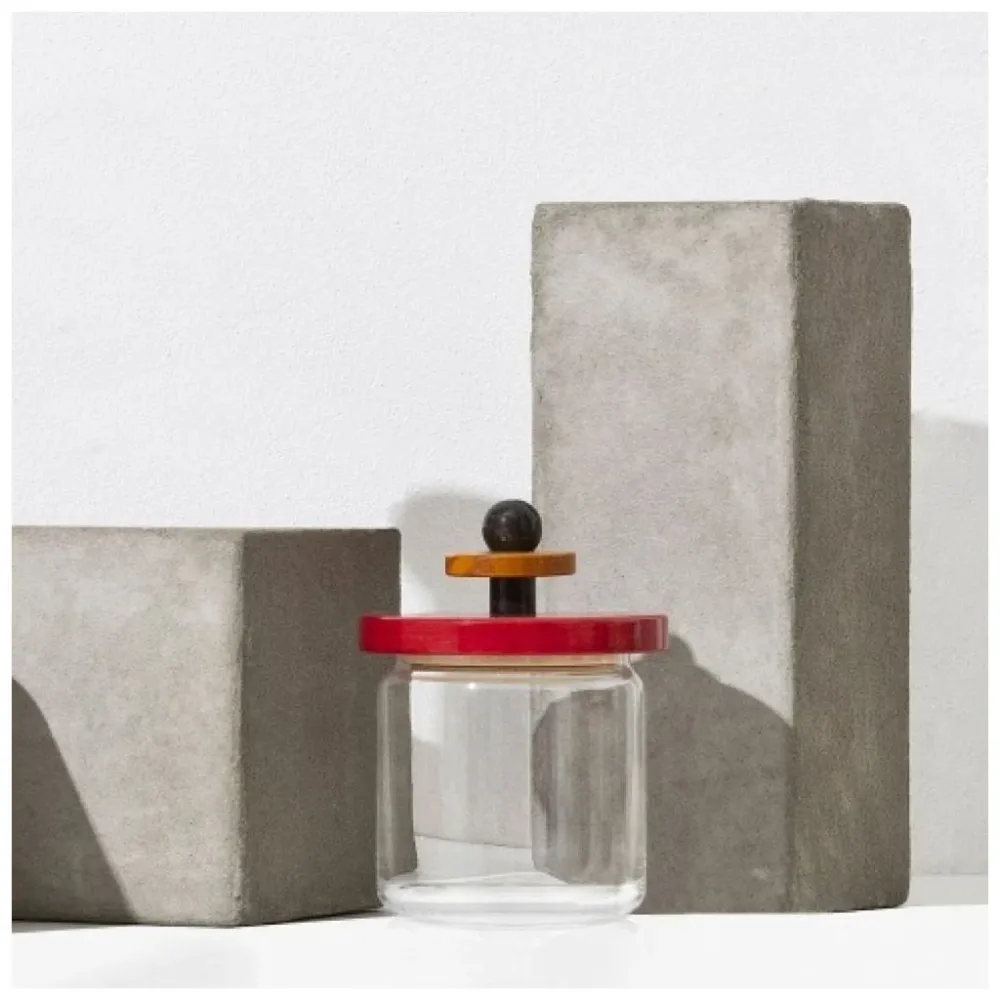 Alessi Köksförvaringsburk 100 COLLECTION, 750 ml, röd, glas