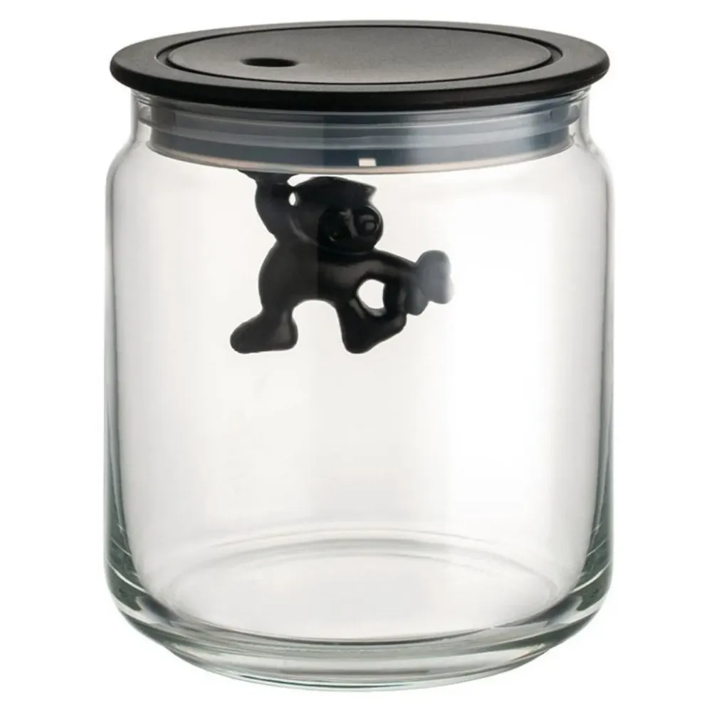 Alessi Köksförvaringsburk GIANNI 700 ml, svart lock