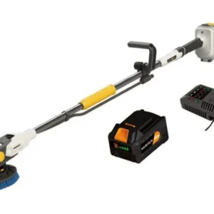 Batavia, TwinBrush 18V Batteridriven tvättborste med blå borste - inkl. 4 Ah batteri och laddare