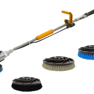 Batavia, TwinBrush 18V batteridriven tvättborste med blå, svart och grå borste - utan batteri och laddare