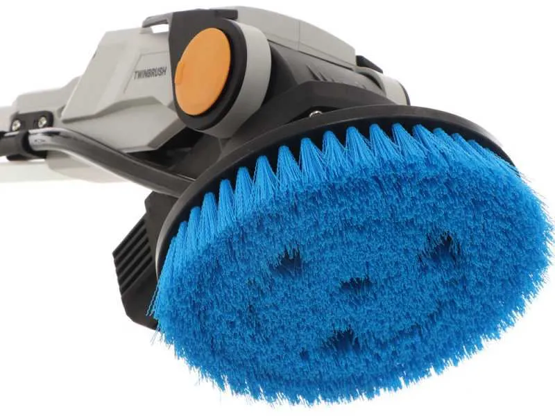 Batavia, TwinBrush 18V batteridriven tvättborste med blå, svart och grå borste - utan batteri och laddare