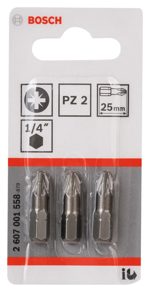 BITS PZ2 25MM 3ST