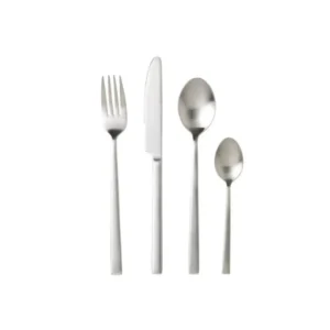 Bitz Matbestickset, 16 st, silvermatt