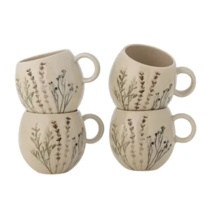 Bloomingville Bea Mugg. Flerpack, Natur, Stengods