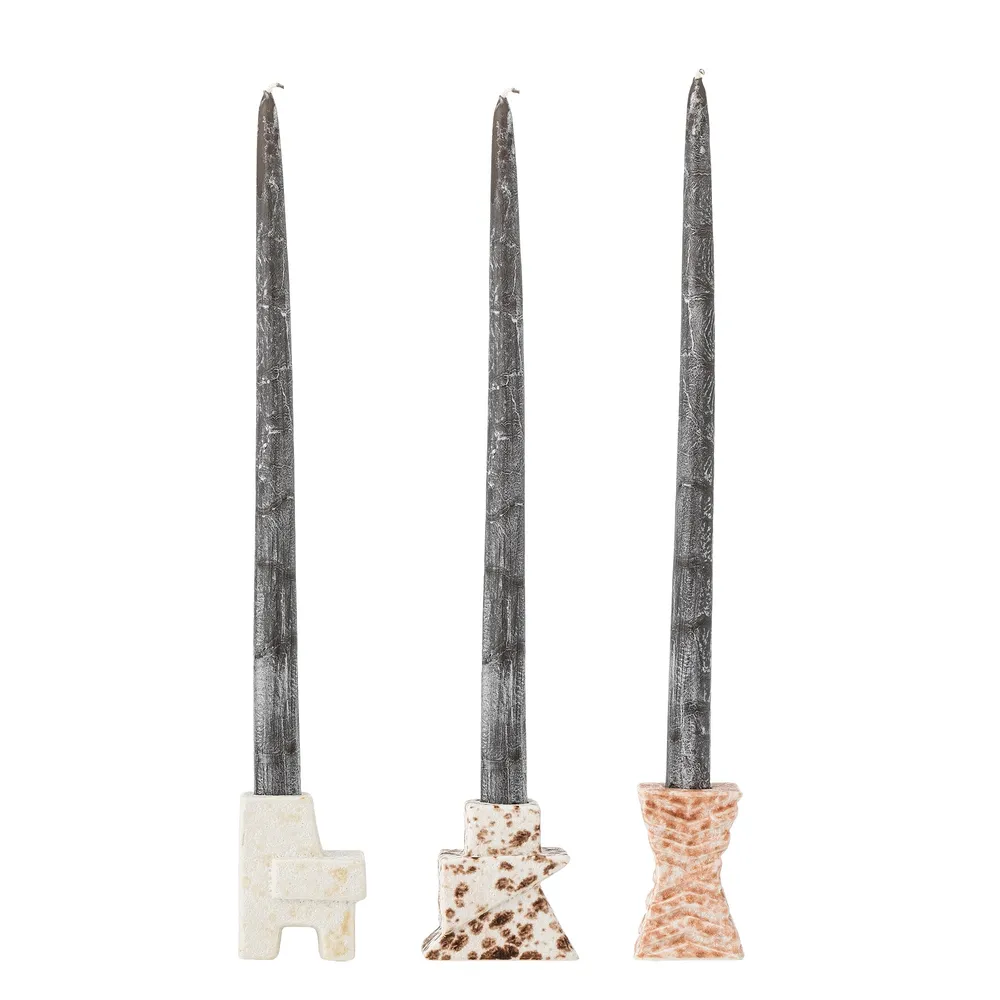 Bloomingville Blanchard Ljusstake, Natur, Stengods