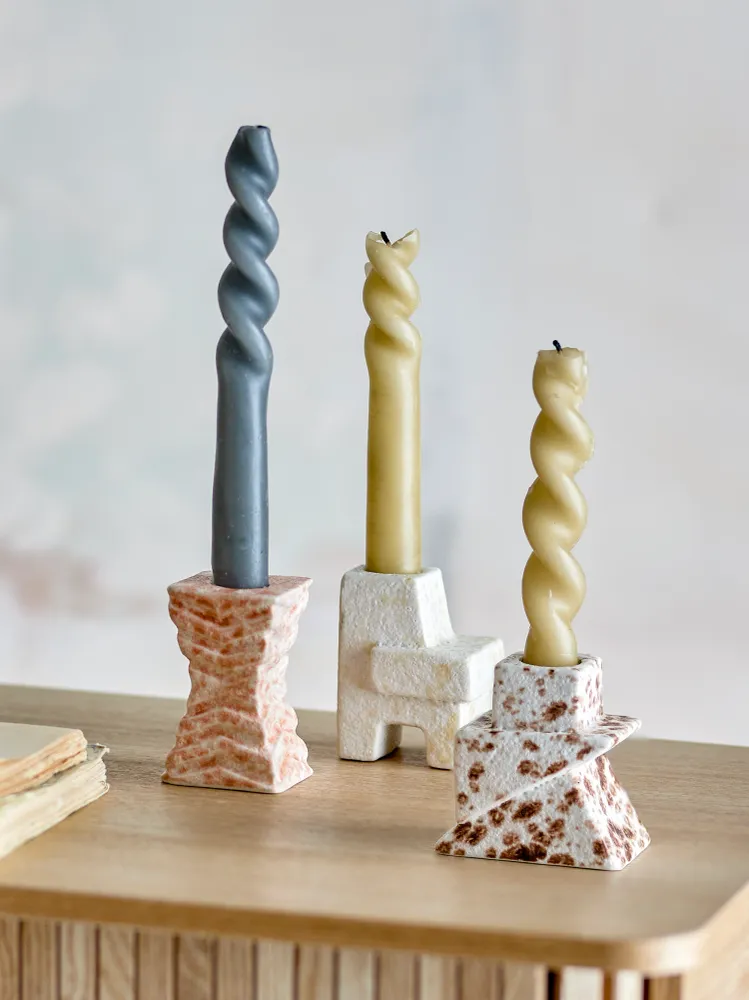 Bloomingville Blanchard Ljusstake, Natur, Stengods
