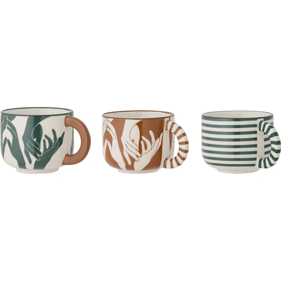 Bloomingville Carim Kopp Multi 6,5 cm 3 Delar