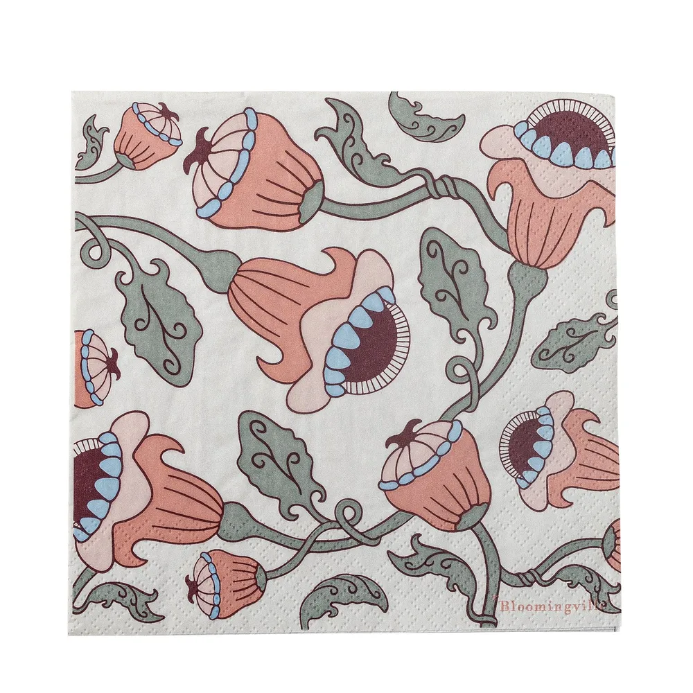 Bloomingville Fazila Servett, Ros, FSC® Mix, Papper