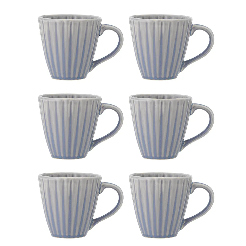 Bloomingville Latina Mugg. Flerpack, Blå, Stengods
