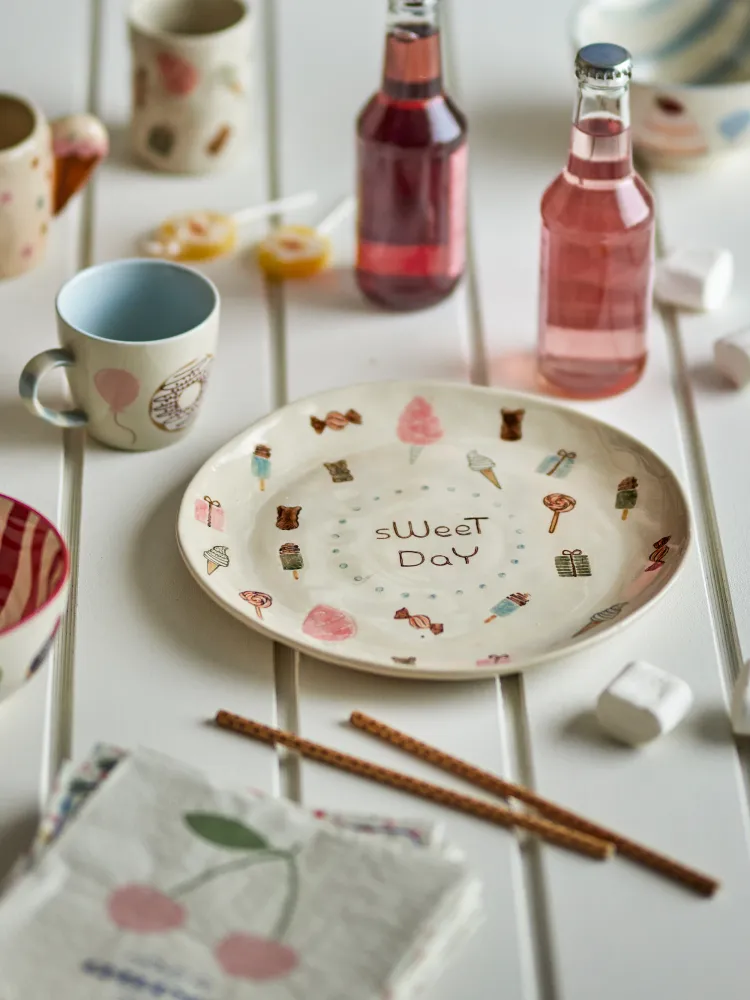 Bloomingville Mini Sweets Plate, Multi, Stengods