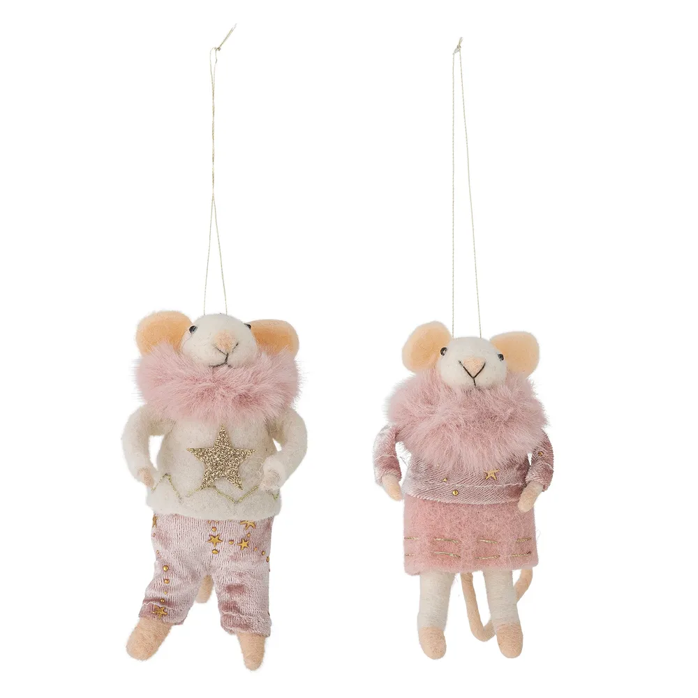 Bloomingville Peo Ornament, Rosa, Ull