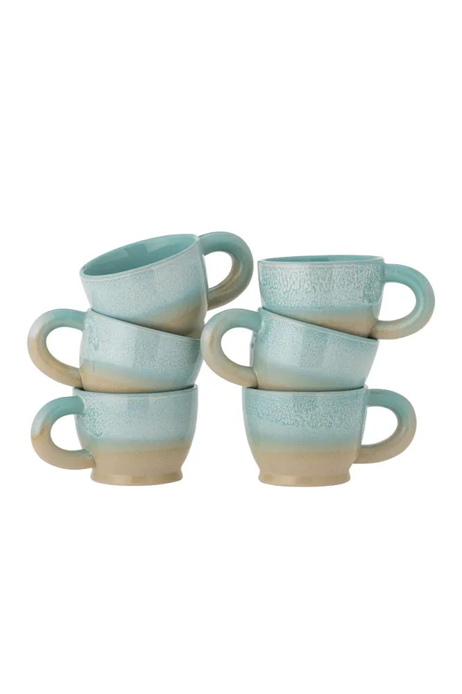 Bloomingville Safie Mugg. Flera pack, Grön, Stengods