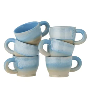 Bloomingville Safie Mugg. Flerpack, Blå, Stengods