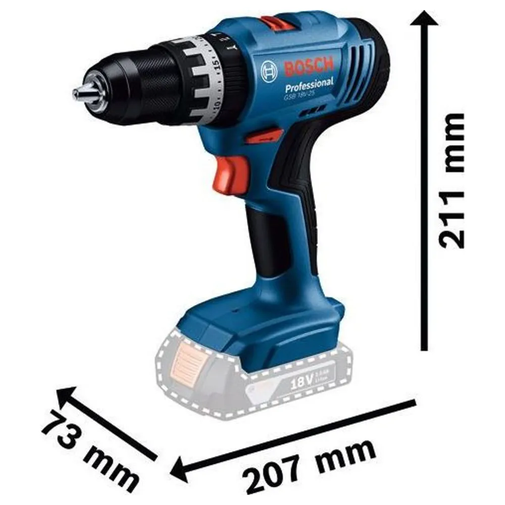 Bosch GSB 18V-25 PRO 18V Batteridriven borrskruvdragare