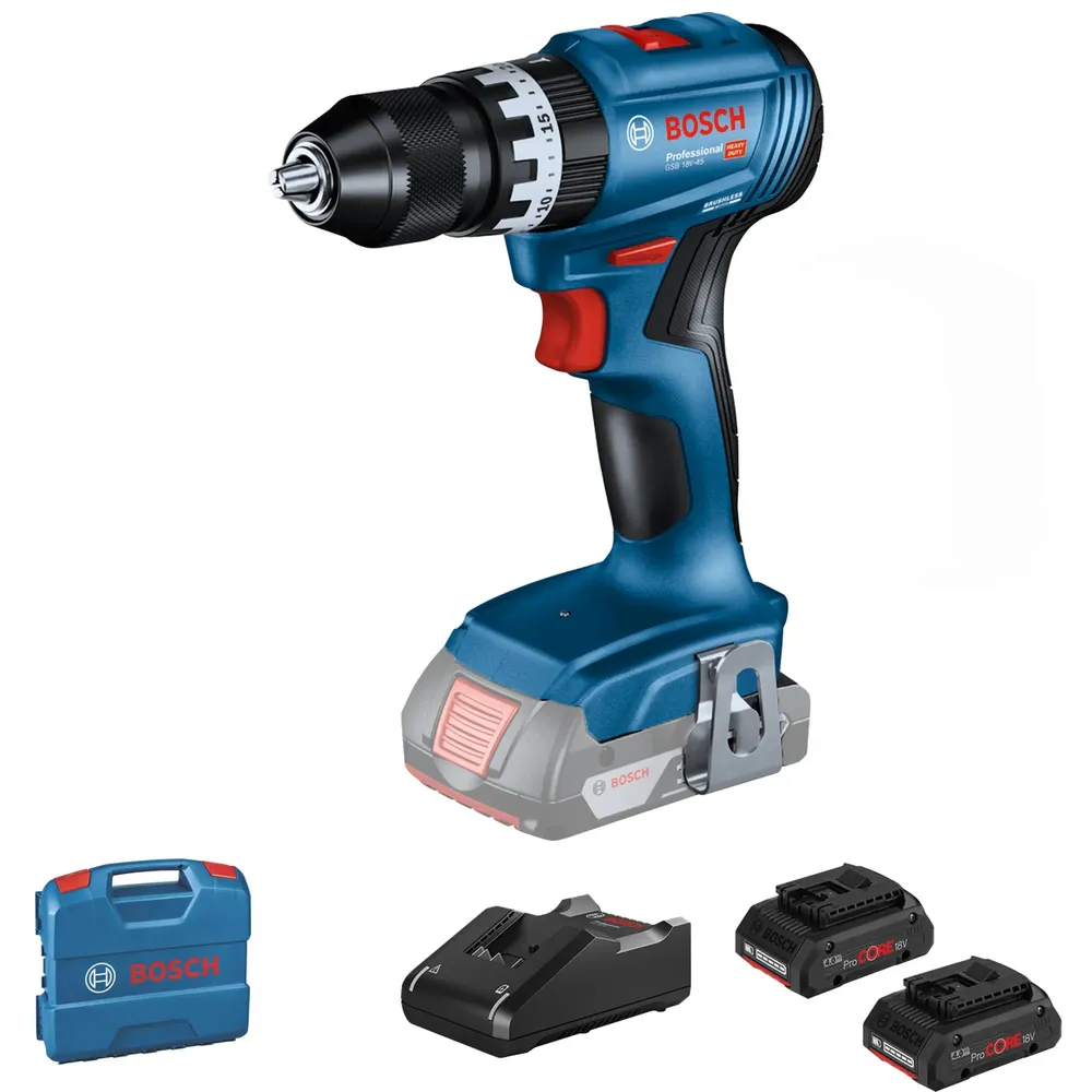 Bosch GSB 18V-45 18V 4Ah Batteridriven borrskruvdragare